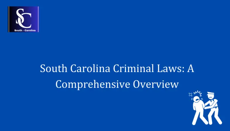 South Carolina Criminal Laws A Comprehensive Overview 1